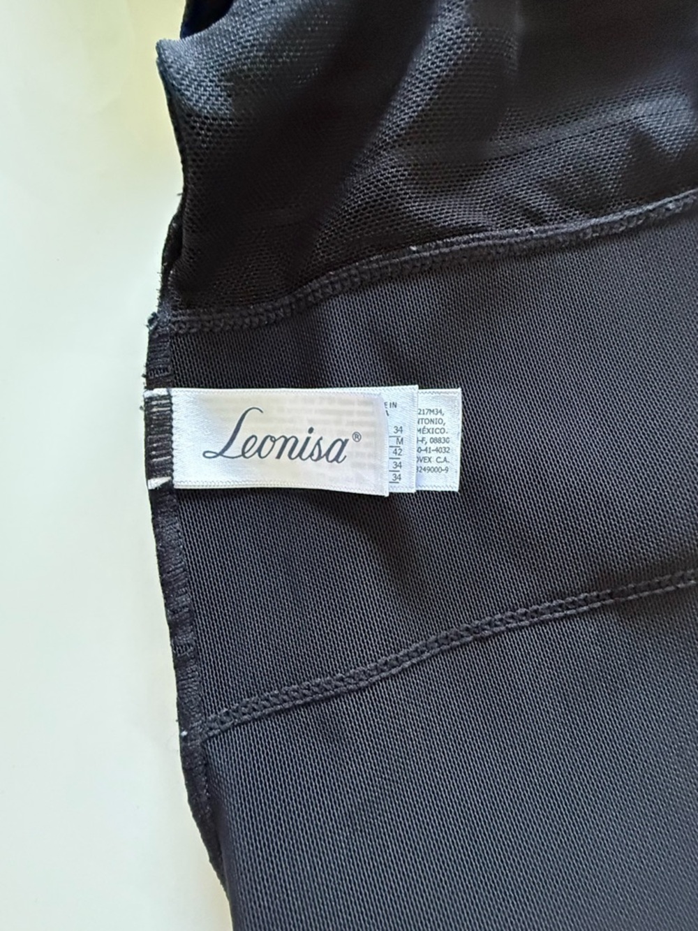 Leonisa "Miracle" Tummy Control Monokini - Sheer Mesh Panels - Black - Picture 7 of 11